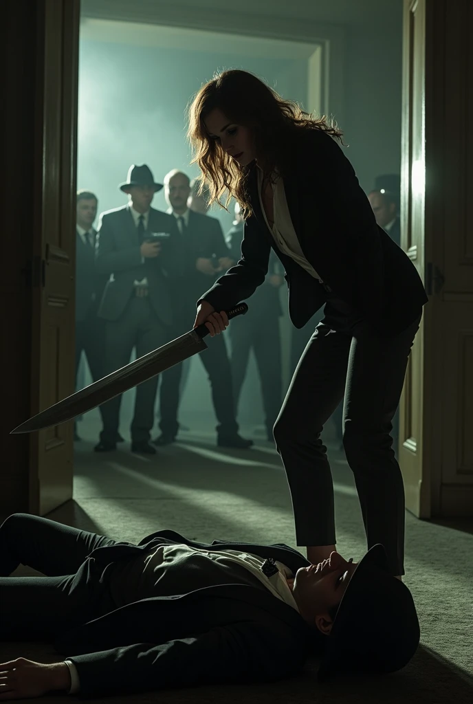 Emma Watson stabbing Chris Evans