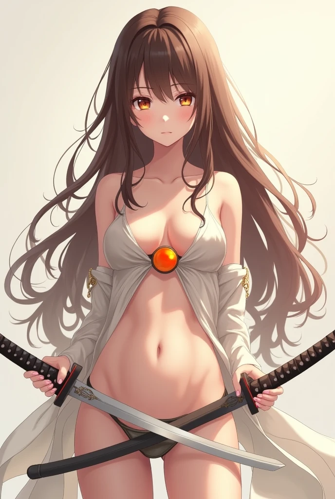 full length portrait photo, beautiful anorexic Asuka Langley, very skinny in bikini, visible bones and ribs, small flat breasts, very small waist, slender legs, beautiful face, skinny girl anime profile, white background.
