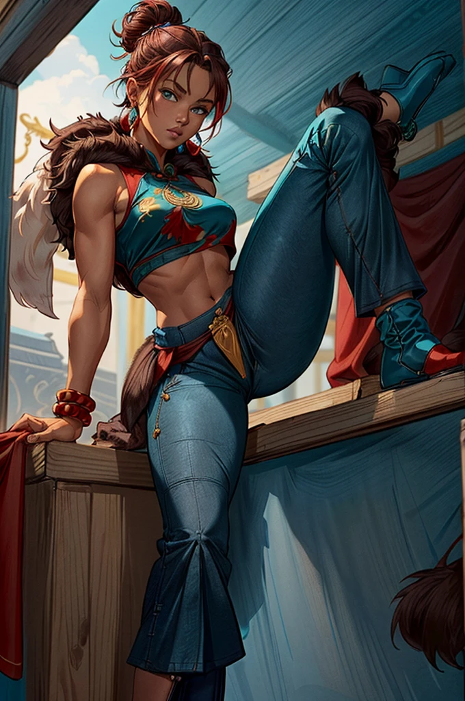 (melhor qualidade,4k,8k,alto,master part:1.2),ultra-detalhado,(Realistic,fotorrealista,photo-realistic:1.37),Barbara Gordon, Jovem mulher de 19 anos l, Cabelos ruivos bonitos, vestindo uniforme policial,olhos castanhos penetrantes, Beleza Suprema, Gotham City Setting, postura forte e confiante, Determined expression,vivid colors,foco nítido,pintura detalhista,professional lighting,Estilo Retrato, dramatic lighting,Bokeh
