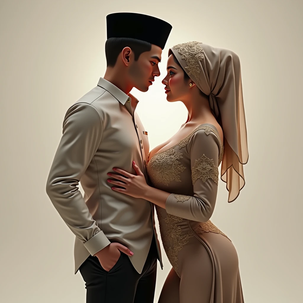Very Pale skin kurdish woman in hijab nude shoulder nude arm breasts nude get worshipped dominated by black man