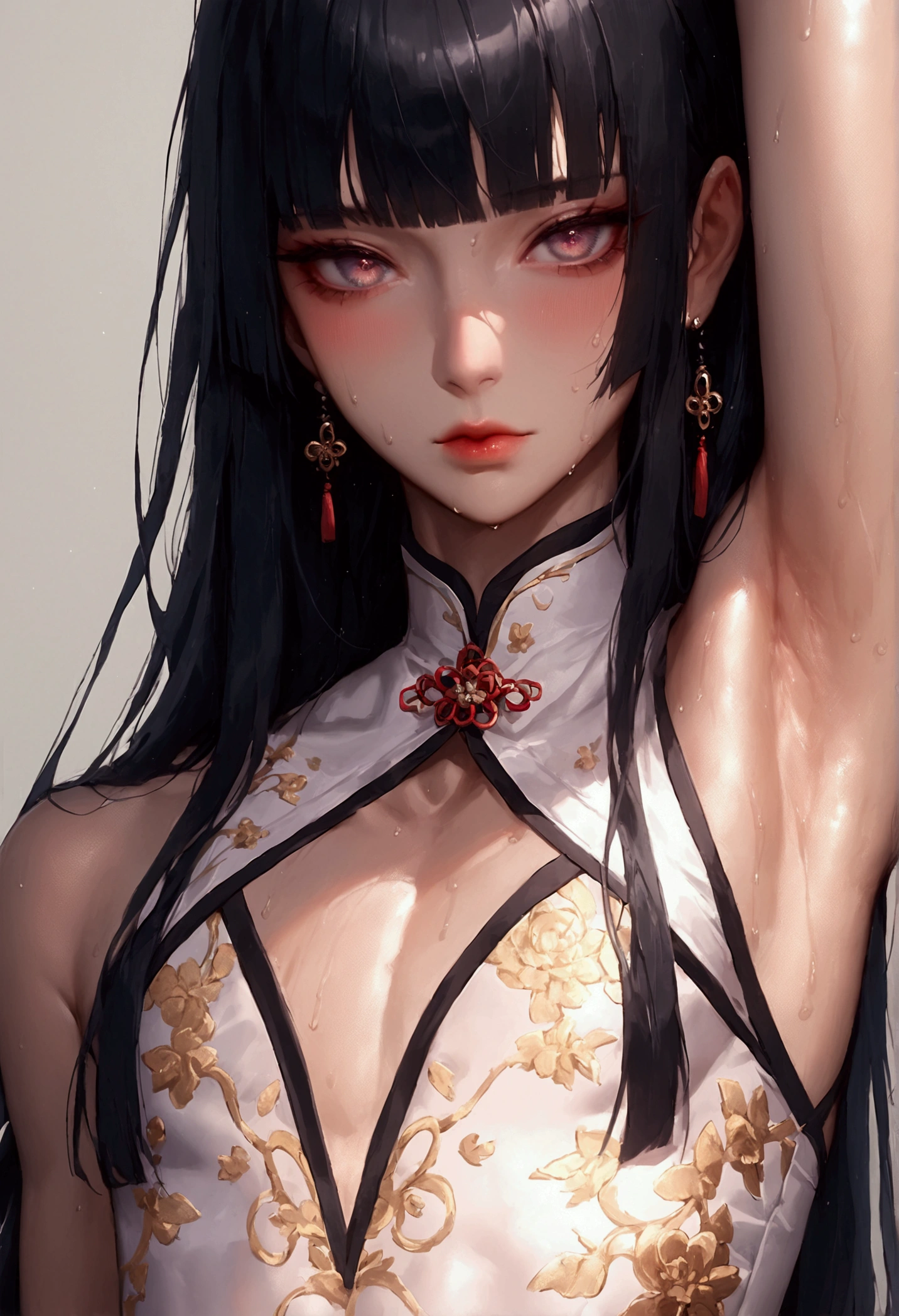 (((masterpiece))),((highest quality)),one beautiful japanese girl,pale, (A character who personifies darkness: 1.5), (My hair turns into a black mist and envelops my entire body..:1.5)、(((hair is black particles:1.5)))、(belly button)、(A glimpse of white skin can be seen through the black mist that covers the body..:1.5),(private server), (exposure of skin),(The background is wasteland 1.5).(((from the front:1.5)))、(straight front: 1.5)、(((dance:1.5)))