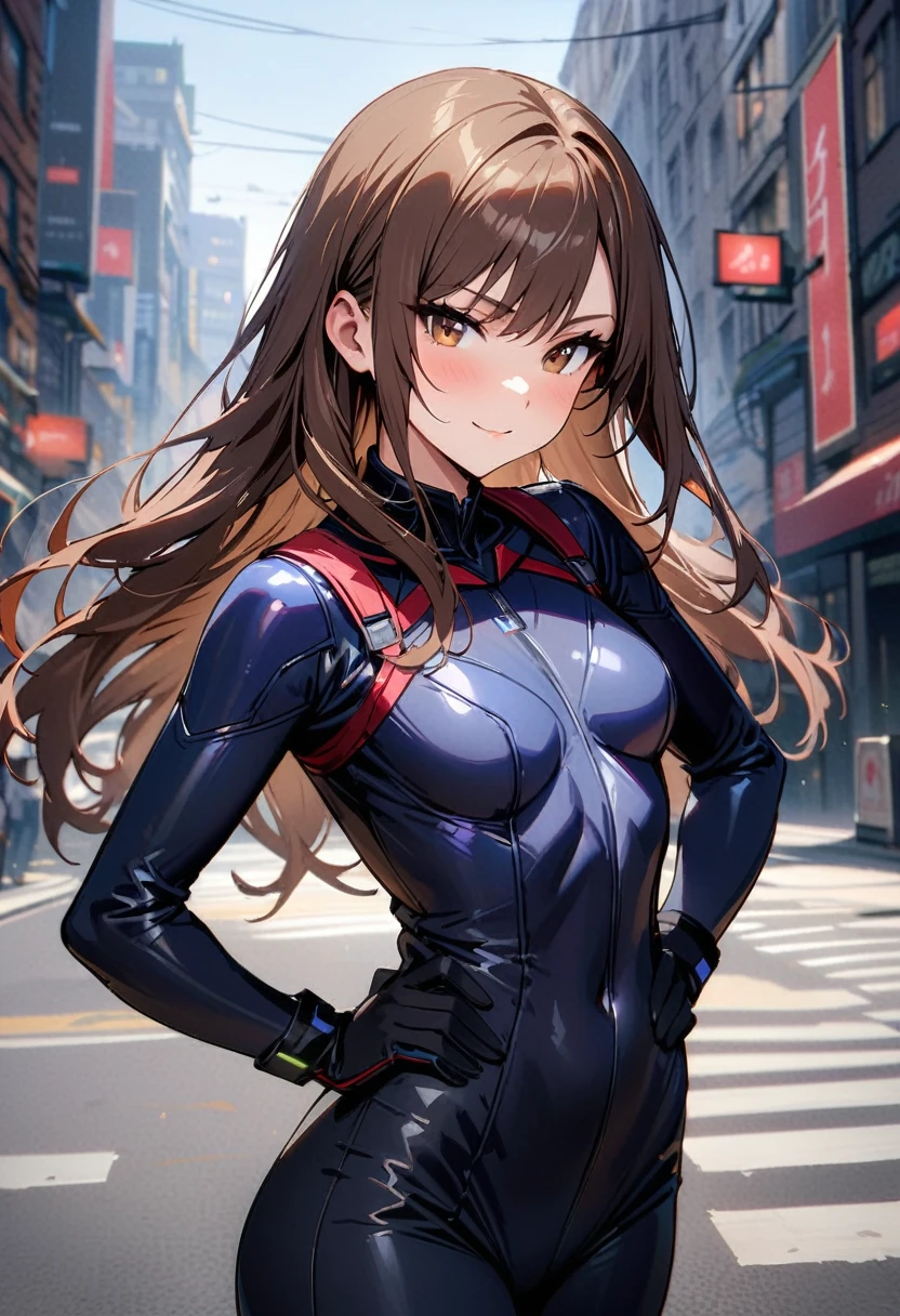 NSFW、Primary school students、child、Long Hair、((Small breasts、Small breasts、child体型、Angry、Wounded Body、Blue ribbon))、((Iron Man suit with holes))、City of night、Rooftop、Boxing stance、8 year old 、Fight the enemy、A body covered in scars、Struggled、Sweating profusely