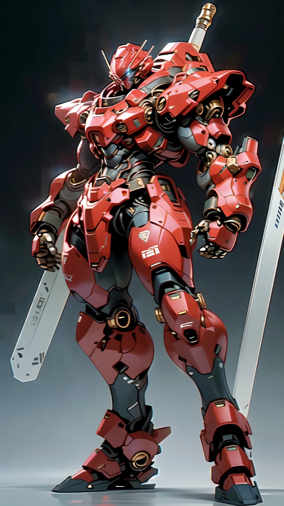 (masterpiece:1.5, best quality:1.5, extremely delicate:1.5), (male:1.5), humanoid Mecha, fully enclosed shoulder guards, matching arm and leg guards, full body, full armor, the design balances heavy with agility, (the color scheme is primarily White with Blue and Red accents, the concept Inspired by Heavy Robot, HRS), organic biotech armor, standing, floating high above the futuristic sci-fi city, exquisite and mature art style, (aura effect, glowing eyes, the armor glows), metallic, dramatic, high definition, highres, ultra-detailed, ultra-fine painting, professional, perfect body proportions, anatomically correct, symmetrical face, extremely detailed eyes and face, high quality eyes, creativity, RAW photo, UHD, 32k, Natural light, cinematic lighting, masterpiece-anatomy-perfect