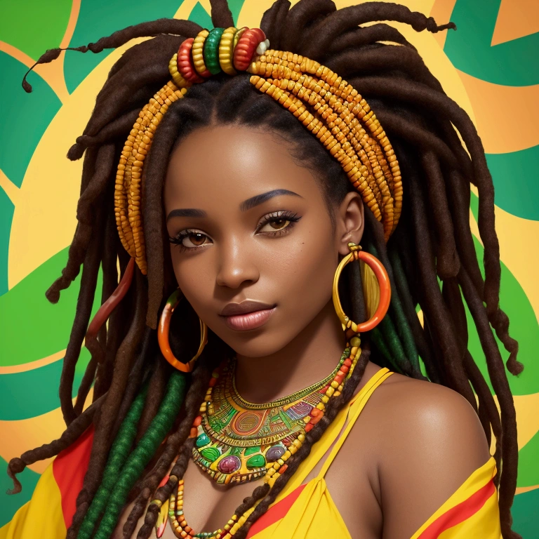 Mulher africana, reggae, realeza, joias reais, wakanda, antigo Egito