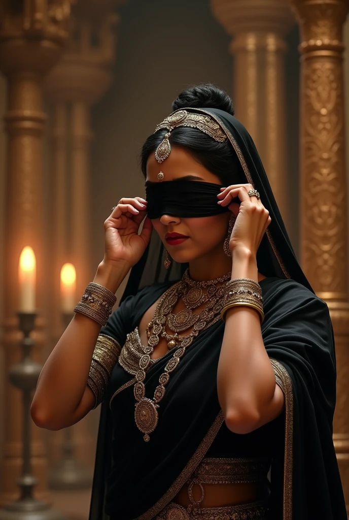 Queen Cleopatra, big breasts, gold, beautiful
