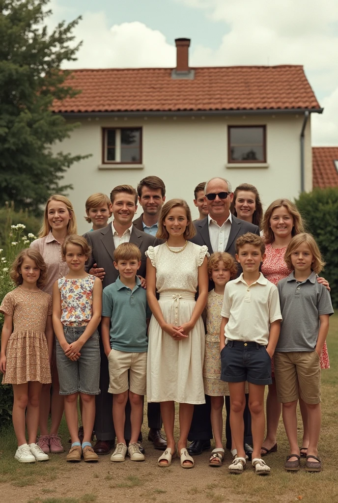 Professional family photo, cozy clean room, harmonious, clean image,