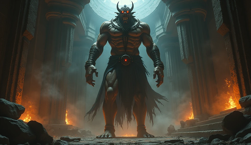 Indian mythology demon in manga anime style