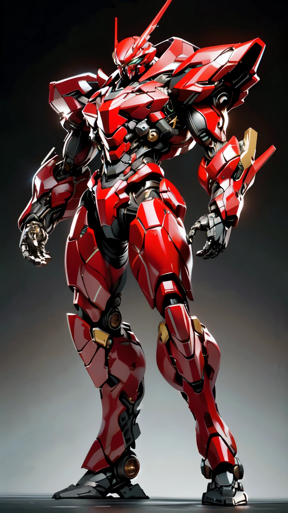 (masterpiece:1.5, best quality:1.5, extremely delicate:1.5), (male:1.5), humanoid Mecha, fully enclosed shoulder guards, matching arm and leg guards, full body, full armor, the design balances heavy with agility, (the color scheme is primarily Black with White and Red accents, the concept Inspired by Biological Robot, BRS), organic biotech armor, standing, floating high above the futuristic sci-fi city, exquisite and mature art style, (aura effect, glowing eyes, the armor glows), metallic, dramatic, high definition, highres, ultra-detailed, ultra-fine painting, professional, perfect body proportions, anatomically correct, symmetrical face, extremely detailed eyes and face, high quality eyes, creativity, RAW photo, UHD, 32k, Natural light, cinematic lighting, masterpiece-anatomy-perfect