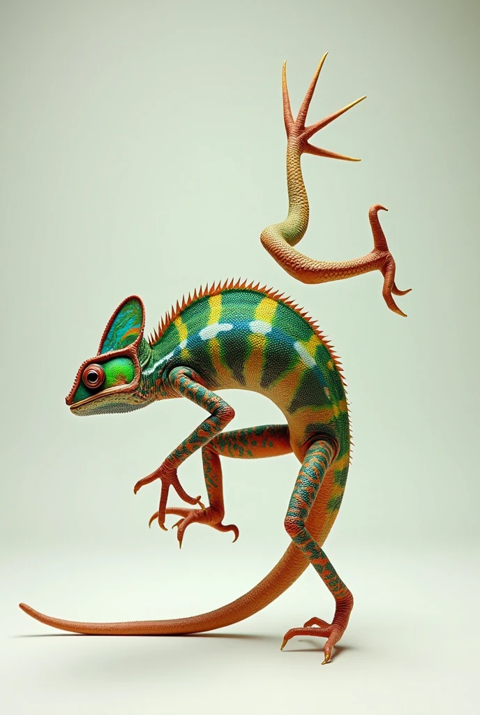 Tribal gecko, elephant, lemur, orangutan, and frog tattoo