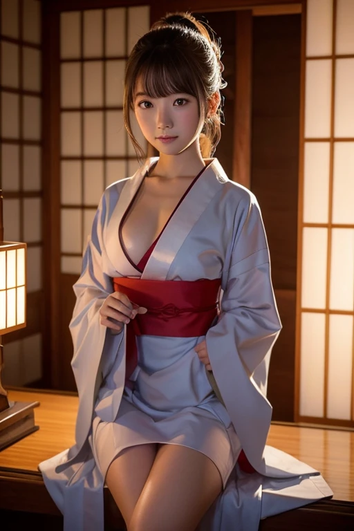 (top-quality、8K、32K、​masterpiece、超A high resolution、nffsw:1.3)、(Japan idol:1.3)、1girl in、(Colossal tits:1.25)、(short-hair)、abdominals、the perfect body、((Takan Ninja)), Delicate facial features, Ultra-realistic, Hyper-realistic, 鎖骨、Shadow、octan render、(((Mystical expression))),((Wear a beautiful kimono with a high degree of exposure)),hyperdetailed face、Detailed lipinely eye、二重まぶた、(魅惑的)、((agitation:1.5))、maikurobikini、((Navel))、Armpit、、Details of complex ornaments、Japan details、highly intricate detail、Realistic light、CGSoation Trendemale ninja)),Kunoichi Ninja、Throw shurikens、Japan holding a sword、Mystical expression、shrine background、Old Town of Japan、((heavy breastierce battles with ninjas))),(((Toostock))),highcontrast、(((Full Body Angle))),Colorful kimono、