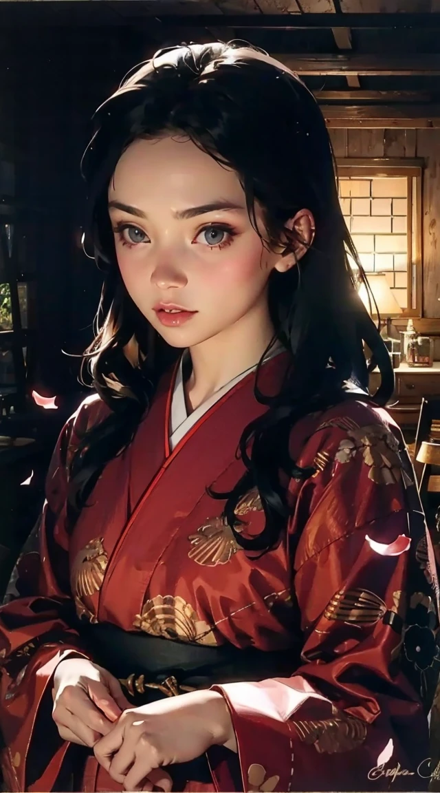 ((Best Quality)), ((Masterpiece)), (Detail: 1.4), 3D, Beautiful Cyberpunk Female Image, HDR (High Dynamic Range), Ray Tracing, NVIDIA RTX, Super Resolution, Unreal 5, Subsurface Scattering, PBR Texture, Post-Processing, Anisotropic Filtering, Depth of Field, Maximum Sharpness and Sharpness, Multi-layer Texture, Albedo and Highlight Mapping, Surface Coloring, Mitsu-Accurate Simulation of Material Interactions, Perfect Proportions, Octane Rendering, Two-color Light, Large Aperture, Low ISO, white balance, regular three-point, 8K RAW, beautiful bright pupils, flowing robe, fine pupils, delicate face and eyes, long eyelashes, blush, fluffy hair, pink lips