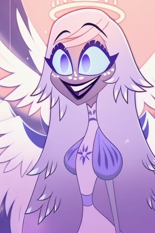 queen angela (she-ra and the princesses of power), women, Futanari, very smiling, huge cock, huge cock, semen, cock in sight, huge breasts, dressed like a cheap whore, latex clothing, without veil, alone,