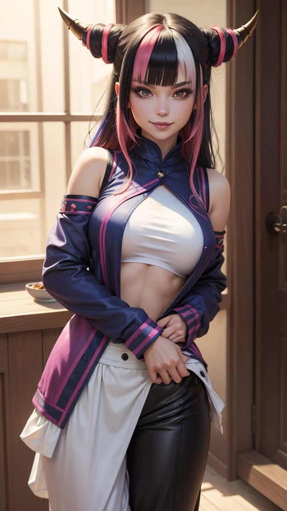 (The tail end is heart-shaped 💟 A purple haired girl with a long ponytail hairstyle and a seductive charm (with a red seductive tattoo on her lower abdomen), a transparent super tight and low waisted mini skirt, (with a super low waist), a full body photo, hands raised above her head, a sexy girl with a sexy, happy smile, blushing, shy, (with a revealing lower abdomen), a charming expression, a frown of disgust, a red seductive tattoo, a purple haired girl with a long ponytail hairstyle, Transparent top, oversized bust, oversized bust, Charm, ((with red Charm tattoo on the lower abdomen), transparent super tight and low waisted mini skirt, (with ultra-low waist), full body photo, hands raised above the head, sexy girl, sexy, happy smile, blushing, shy, (with revealing lower abdomen), charming expression, disgusted frown, (with eye details portrayed), sexy long legs, slim waist, sweat droplets on the waist, (with sexy vest line), (Revealing his lower abdomen), crouching with his legs o