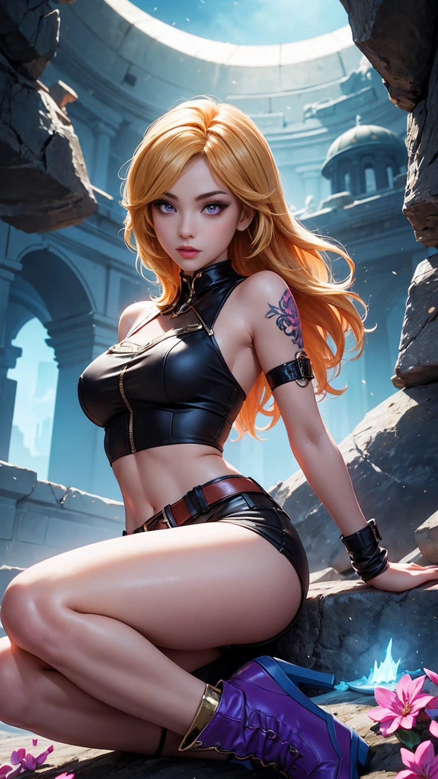 Best quality, masterpiece, meticulous detail, (photorealistic:2), high res, 8k raw photo, a hot beautiful voluptuous woman, big breast, big hips, long leg, sexy, blushing face, embarrassed