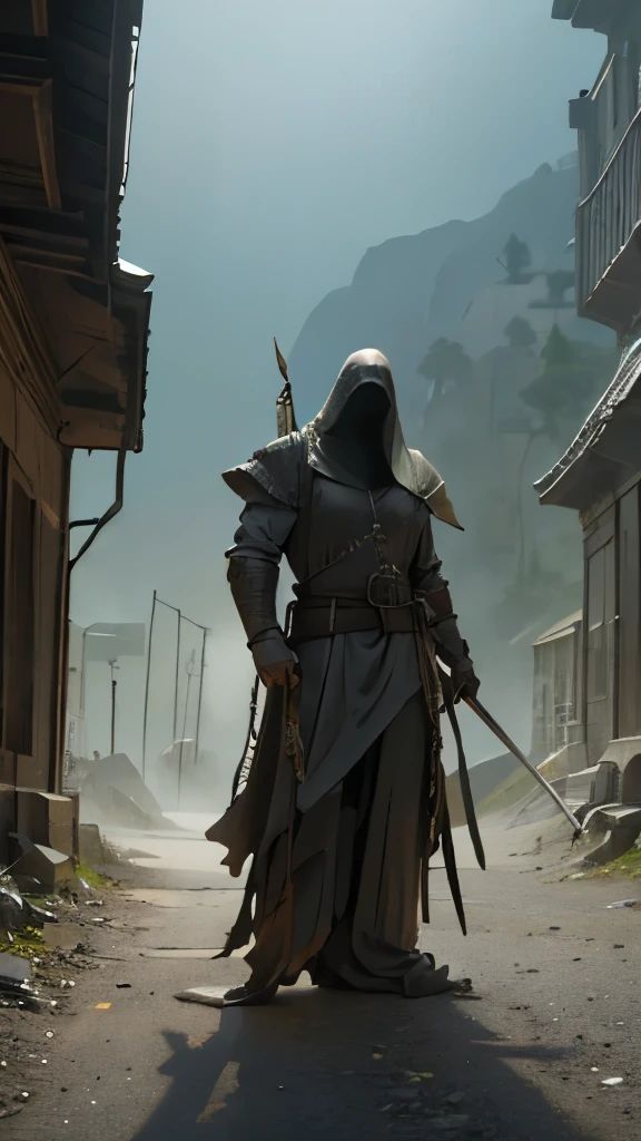  (((Adult body))), ((Combat Ready)), The whole body is shown, JRG Character, Medieval Fantasy, White Armor, Full Armor, Kingdom Knight, Swordsman, Looking at the viewer, Aggressive Posture, rpg, Glare, Hostilities, Holding a sword, Face guard