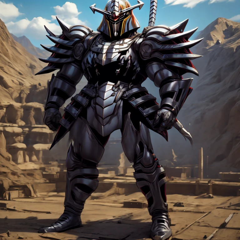 (masterpiece, best quality, 8K, SOLO, FULL BODY.), 1boy,
intricate details.
covered in full silver armor.
Hyunckel with sleek silver armor.
shining silver armor.
white cape.
full plate armor.
heavy metal armor.
no face.
standing over a tiny continent on earth. Realistic Macro Furries.