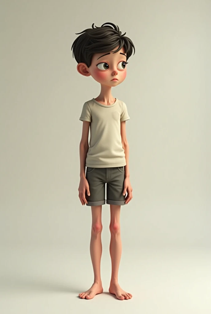 Make a 13 year old boy who is a boy and shows his buttocks or ass and has a big ass and nothing covers his ass