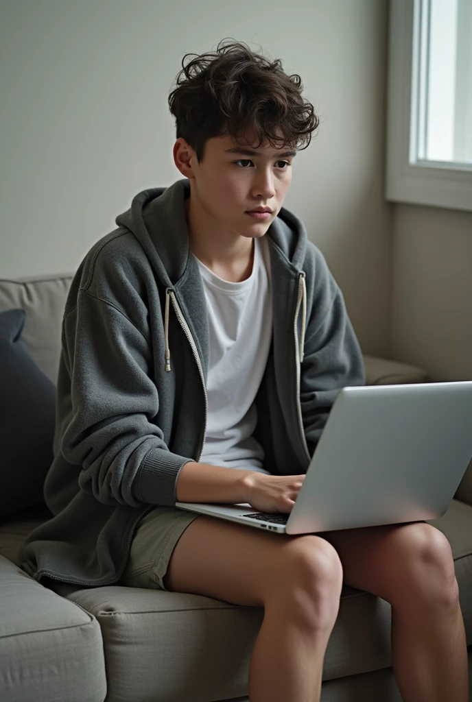 A boy watching a video on mobile