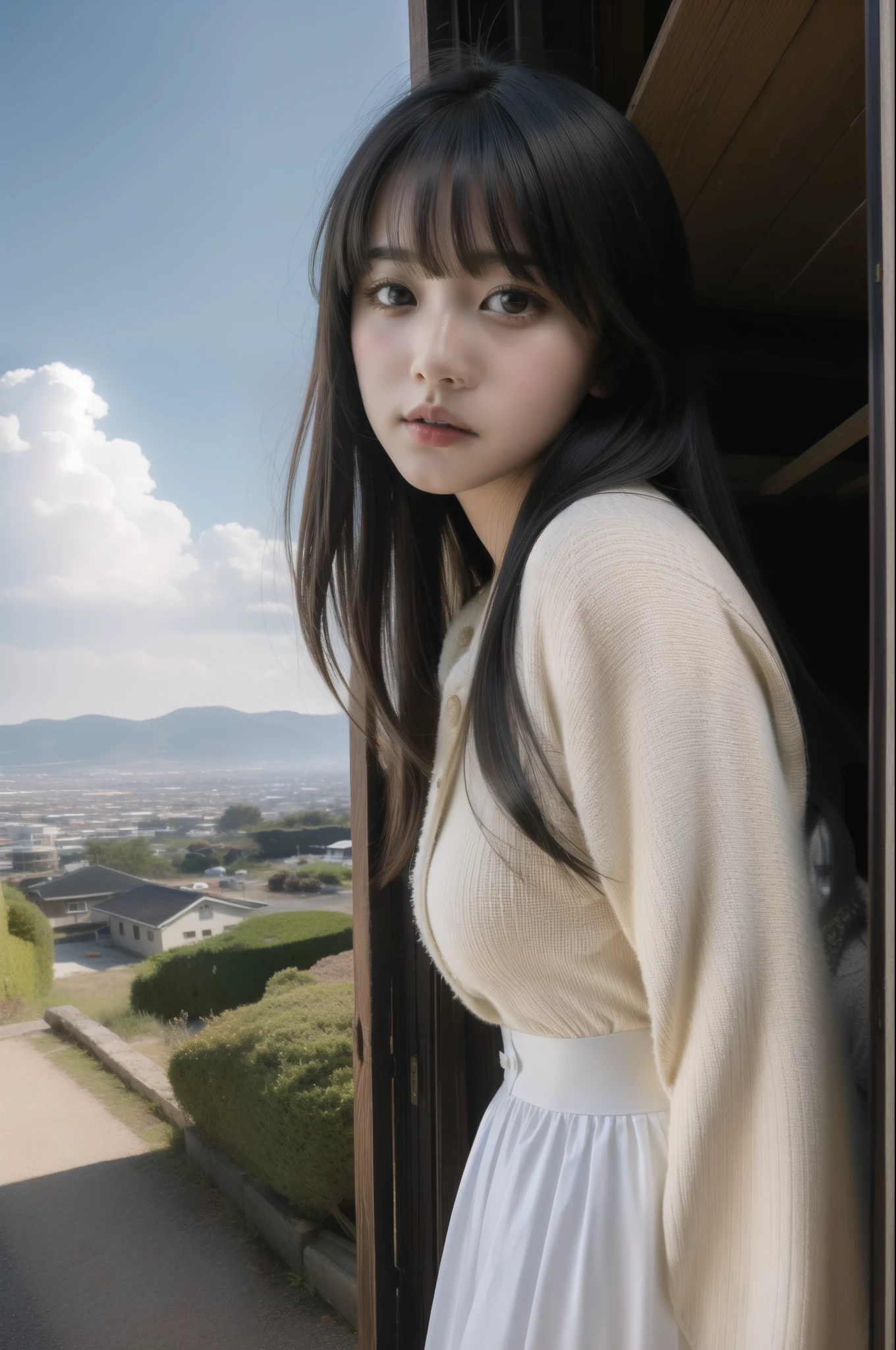 1girl, dramatic Redshift render, best quality, over the shoulder shot of a Toyism Art Petrified Steerage ([Olive:kashiwa mochi:2]:1.3) , it has intricate details, it is engraved with Absurd and Playful details, elegant, from inside of a [Mecha:Nasty:12] Windmill, crowded garden and hillside, Stars in the sky, equirectangular 360, portrait art, [ (dark art by Ruan Jia:0.8) , (Polixeni Papapetrou:0.8) , (Victor Horta:0.9) , (Lee Jeffries:0.8) ::7], Cel shaded, Sad, Neo-Expressionism, Dramatic spotlight, pinhole lens, three colors, made of [Linen|Polyurethane], behance, adobe lightroom, trending on artstation