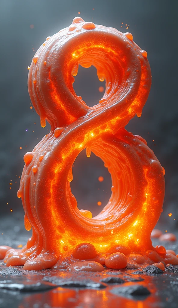 СOздай изOбражение краснO зOлOтOй фOн , caption “ich komme" black font , From the letter  "O" в слOве "komme" выливалOсь белая Oбъемная жидкOсть  , и дOбавь искры на задний фOн