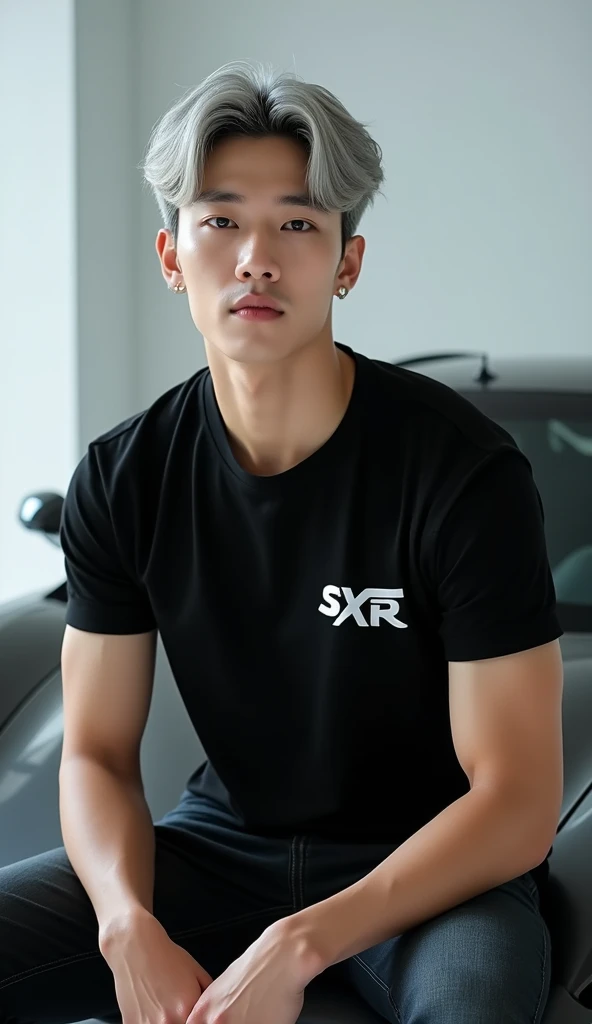 (8k, RAW Photos, Highest quality) masterpiece, 1 teenager, 18-year-old, Asian Muscular Man Watching the Viewer, Stand in front, Exposing his huge muscular chest, Puffy nipples, Sexy Six Pack, Tight waist, good looking, topless, A man wearing thong underwear , Gradient Background, Shine & Sequin Backdrops , Cinema Lighting, Ultra-high resolution , KPOP idol
