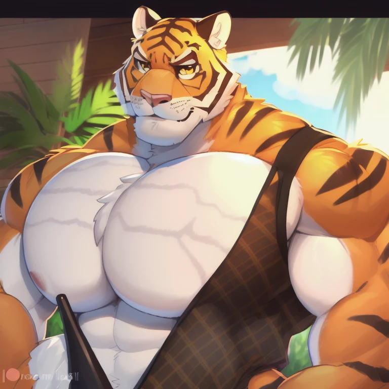 Oscar, Yellow eyes, muscle shirt, looking at the viewer, smiling, tiger tail,(pin up), (pose sexy), niples, cum, chest, (soft shaded), 4k, anything, ((detailed face, detailed)), by Zackary911, by zaush, (by personal:0.5), shirtless, strong physique, very muscular, perfect anatomy, daddy, (huge penis:1.2 and big balls, huge cock, cock penis), pectoral, thick arms, huge pectoral, wide pectoral.  ((really big muscle, massive muscular, sixpack, thick arms, wide pectoral, super huge muscle, hyper muscular, over sized muscle, huge arms, big arms, huge pectoral)) 