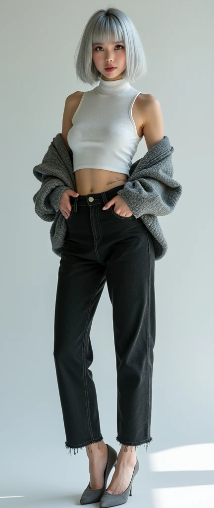 Zhu Ai_Villas,RAW photos,Brand photos,(highdetailskin:1.2),8k ultra high definition,digital SLR camera,gentlesoftlighting,high high quality,filmgrain,富士XT3,20 years old Asian woman,Wear simple clothes,T-shirt and skinny jeans,Detailed clothing details:1.3,perfect body figure,Super detailed facial details and skin,Fair and tender face and skin,二重まぶた,Super detailed eyes,fully body photo