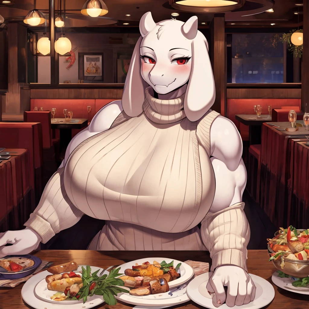 ((best quality)), ((masterpiece)), (detailed), 1girl, 2 small horns, wide eyes, pale skin, pink cowprint spots on skin, cow snout, cow nose, cowbell choker, tight tank top, huge breasts, short curly hair, cow ears, loving demeanor, motherly, visible flaccid horsecock, heavy balls, horse penis small and on display, no botoms, no panties