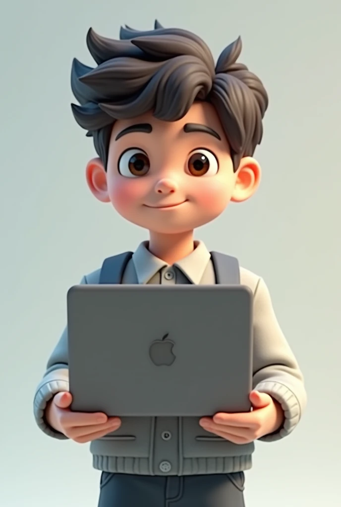 (best quality,4k,8k,highres,masterpiece:1.2),ultra-detailed,realistic:1.37,a boy with a computer,wearing a black jacket,a black cap,white shoes with black lines,the boy has fair skin,holding a laptop in his hand,illustration,painterly,textured,detailed,youthful,stylish,casual,vibrant colors,warm color tones,soft lighting