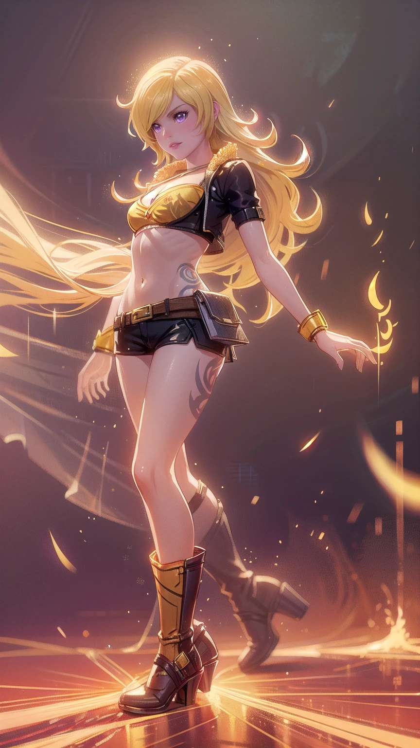 An energetic woman (young, athletic, minimal clothing composed of flowing sheer silks) is channeling power, yelling, as she summons a dragon ball, blasted moonscape
