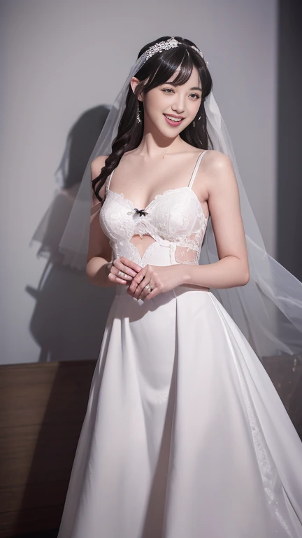 Alafed woman in wedding dress and veil poses for photo, Young Sensual Gravure Idol, Realistic Young Gravure Idol, Young Pretty Gravure Idol, Realistic sensual gravure idol, sophisticated gravure idol, goddess of Japan, deayami kojima, 奈良美智, gorgeous maid, Young Gravure Idol