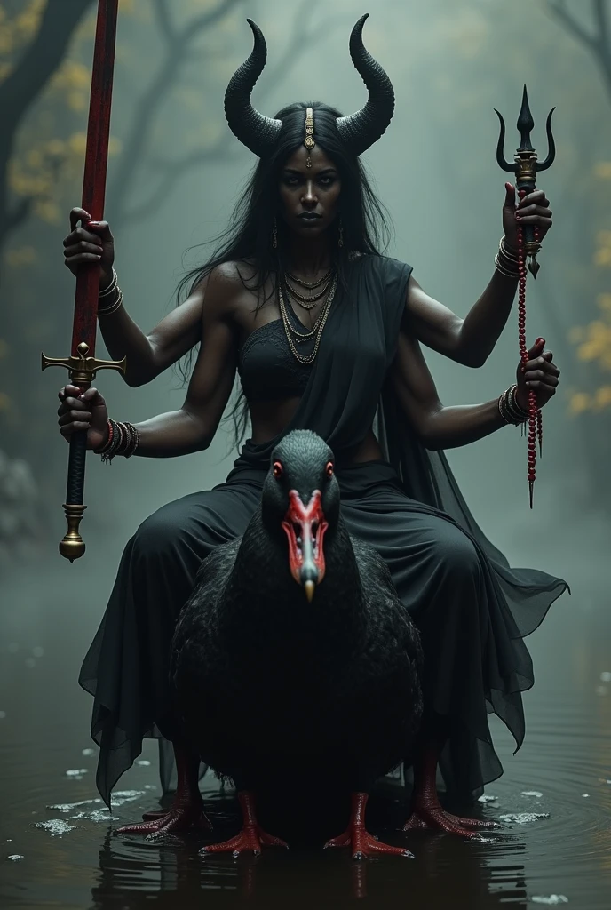 realistic photo of abandoned bloody land by night, full body portrait of beautiful nude asian slim girl with very black skin ((asian young slim woman with black skin)), nude bombshell asian female necro with headdress ((without clothes, dark skin)), ultra-detailed, dark art, horror swamp, fog, mist, illumination spots, atmospheric darkredblood and darkgreen sepia lighting, Miniature Skulls Decoration, foggy day, epic, realistic photography, 8k resolution high definition, dynamic lighting hyper detailed intricately detailed art, triadic colors Unreal Engine 5 volumetric lighting, hyperrealistic, hair pin, glamorus model, temptress, sharp focus bokeh, studio photo, intricate details, highly detailed, raytracing, subsurface scattering, ((muted colors)), diffused soft lighting, shallow depth of field, photographed on a Canon EOS R5, 28mm lens, F/2.8