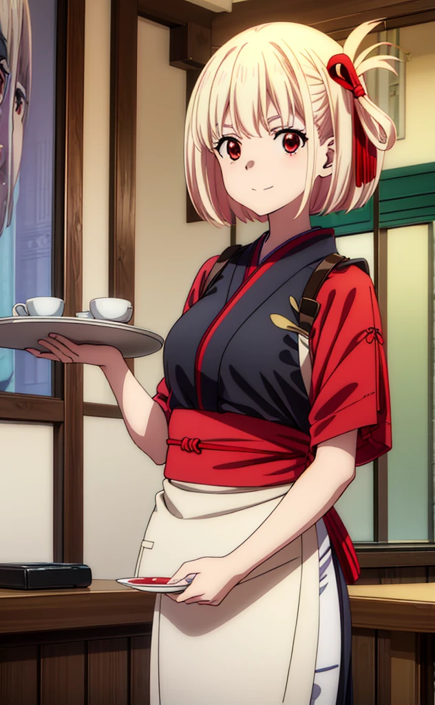 Showing panties、China dress姿のアニメの女の子, China dress、Lift up your skirt、Blushing、Showing panties、Pull up your skirt、Short Hair、Coffee shop、
