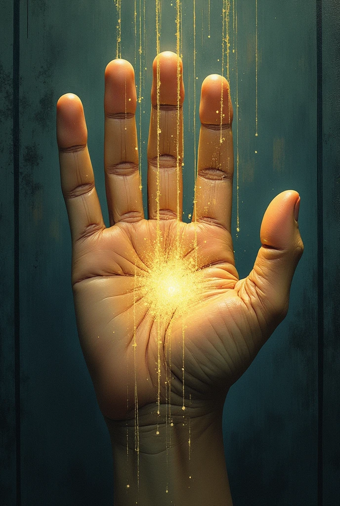 A giant hand that comes to tear off the silver thread that separates the invisible and the visible 