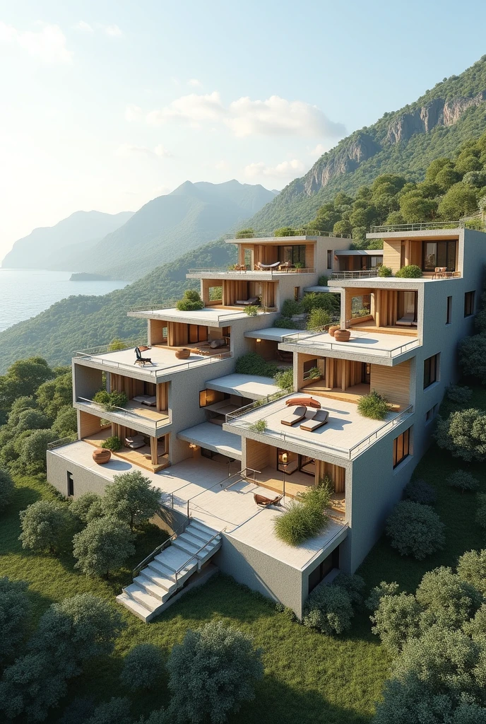 Make sloping site resort Different design in Modular shape For ...