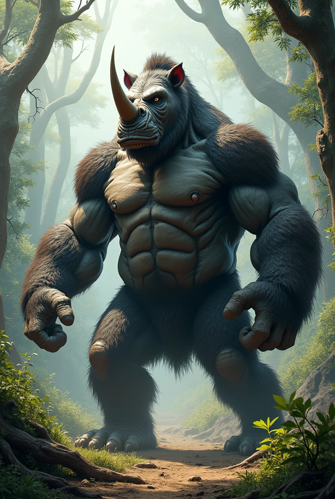 (photorealism:1.2), Moose man, 270 cm tall, lean and muscle, human face and handsome