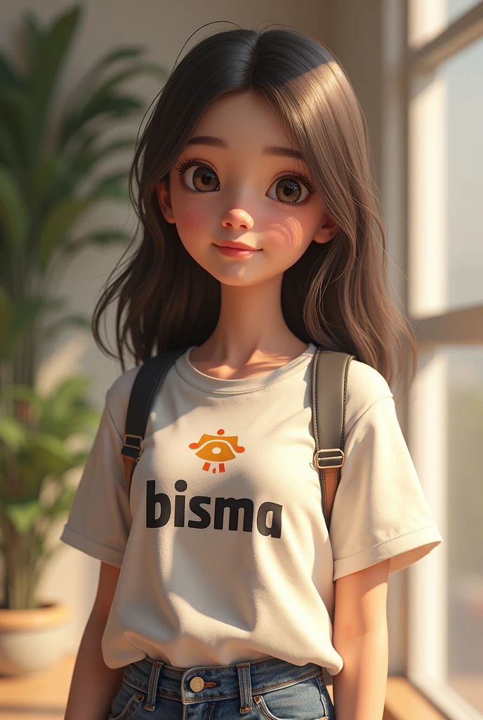 (photorealism:1.2), In this exquisite 3D render illustration, a young, serene woman finds solace in the outdoors, radiating tranquility. Kneeling on a patterned mat amidst a lush green landscape, she is clad in a black and white patterned top and black shorts. Her large expressive eyes are closed as she connects with nature, emanating a calming aura. The bold, white word 'Mpok Nur' at the top of the image emphasizes the peaceful atmosphere of this exceptional scene, capturing the essence of relaxation and inner peace, by Greg Rutkowski, by Alphonse Mucha