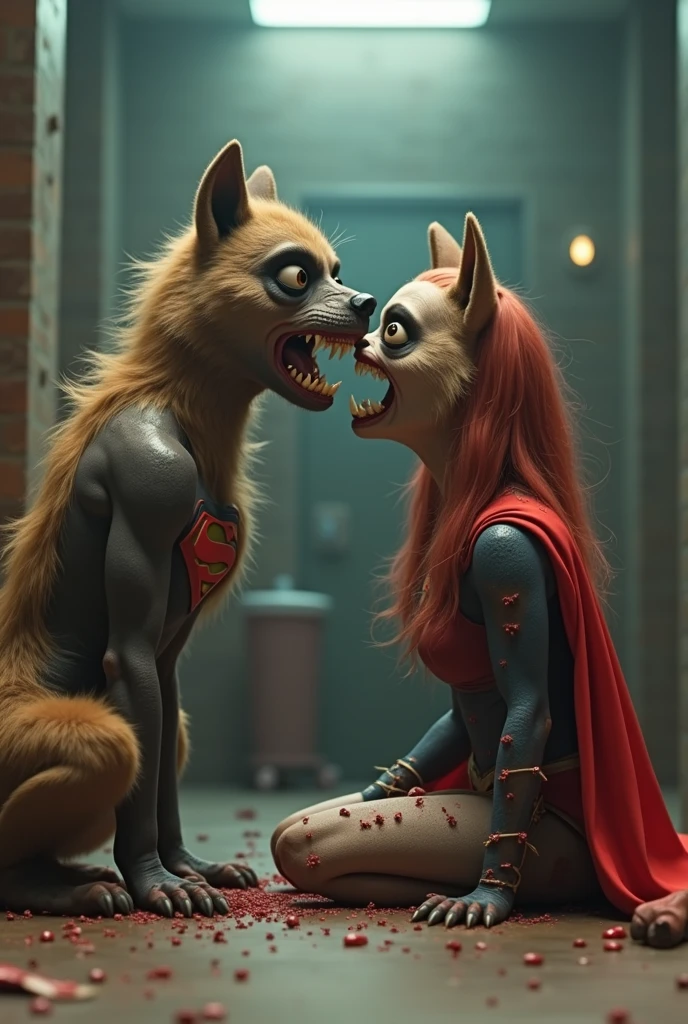 XXX (nude) (Velma (human) sparse pubic hair), full body, penis in mouth (male werewolf with a knotted penis) in a spooky haunted house