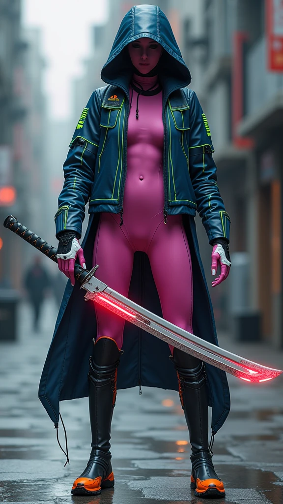 (ultra realistic, 32k, masterpiece), (highly detailed skin), (high quality), (boring:1.0) solo, breasts, makeup, lipstick, lips, beautiful eyes, multi-colored hair, curves, toned, cape, armor , red cape, gloves, superhero, fishnet stockings, shoulder pads, belt, breastplate, short skirt, small town, street, devastation, blurred background of hidden caves: 1.7, (looking at viewer), (portrait: 1.1), ( breasts small, nice breasts), penis, (detailed penis), (((erection:1.3))), (lighting: 1.1),