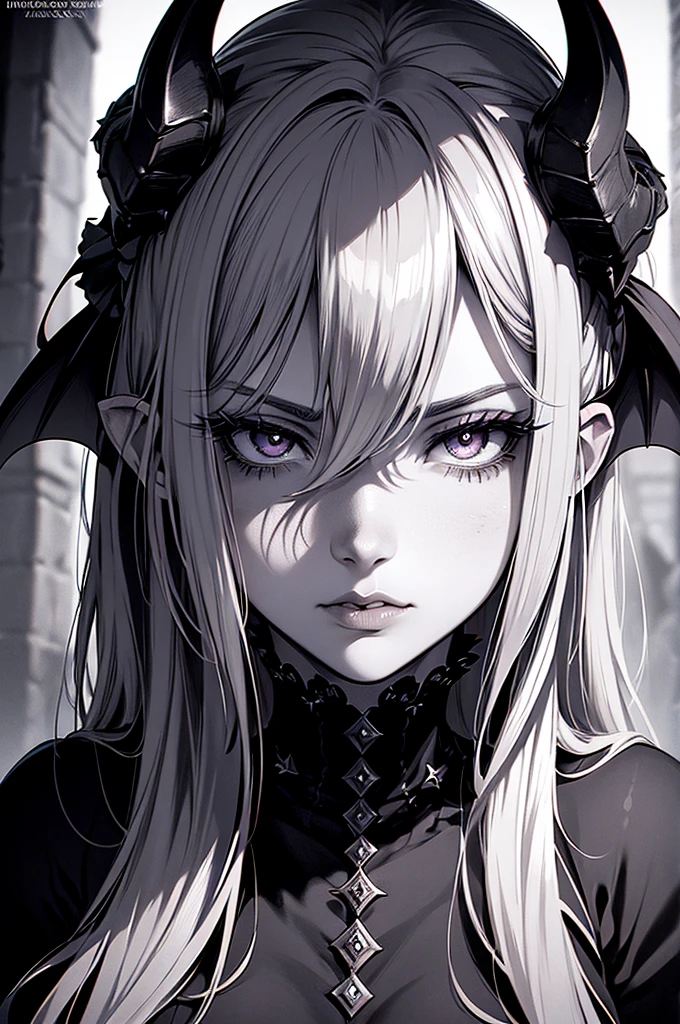 Undead, Pale skin, living corpse, dark lord, devil armor, Zelda, decaying zombie, glaring at viewer, scar on her face,