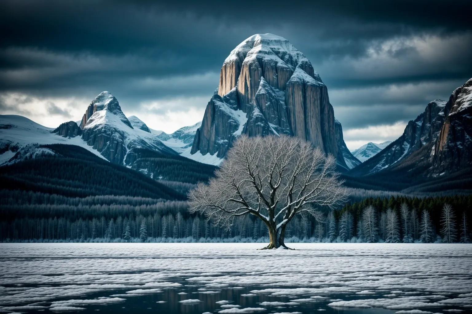 masterpiece, melhor qualidade, Foto cinematográfica da imagem mostra uma cena da natureza onde mudanças climáticas drásticas estão ocorrendo. No centro da composição, a Terra é observada, que começa a congelar e a recuperar a sua força e vitalidade originais.

Ao redor do planeta, Você pode ver vastas paisagens cobertas de neve e gelo. Enormes geleiras se estendem pelo horizonte, refletindo a luz de um céu nublado e acinzentado. as árvores, que antes parecia murcho e sem vida, Agora eles estão fortes, com seus galhos carregados de geada.

À medida que a Terra esfria, percebe-se uma sensação de renovação e equilíbrio. Animais, que antes lutavam para sobreviver, Eles agora se movem com confiança e graça neste novo ambiente de inverno.. Pequenos flocos de neve caem suavemente, criando uma atmosfera serena e calma.

No centro da cena, A Terra parece estar pulsando com energia renovada, como se recuperasse sua força e rejuvenescesse após um período de desequilíbrio. Esta imagem transmite uma mensagem de esperança, mostrando que a natureza tem a capacidade de se regenerar e recuperar o seu equilíbrio, mesmo diante dos desafios das mudanças climáticas.

, fotografia, Animal Planet film, highres