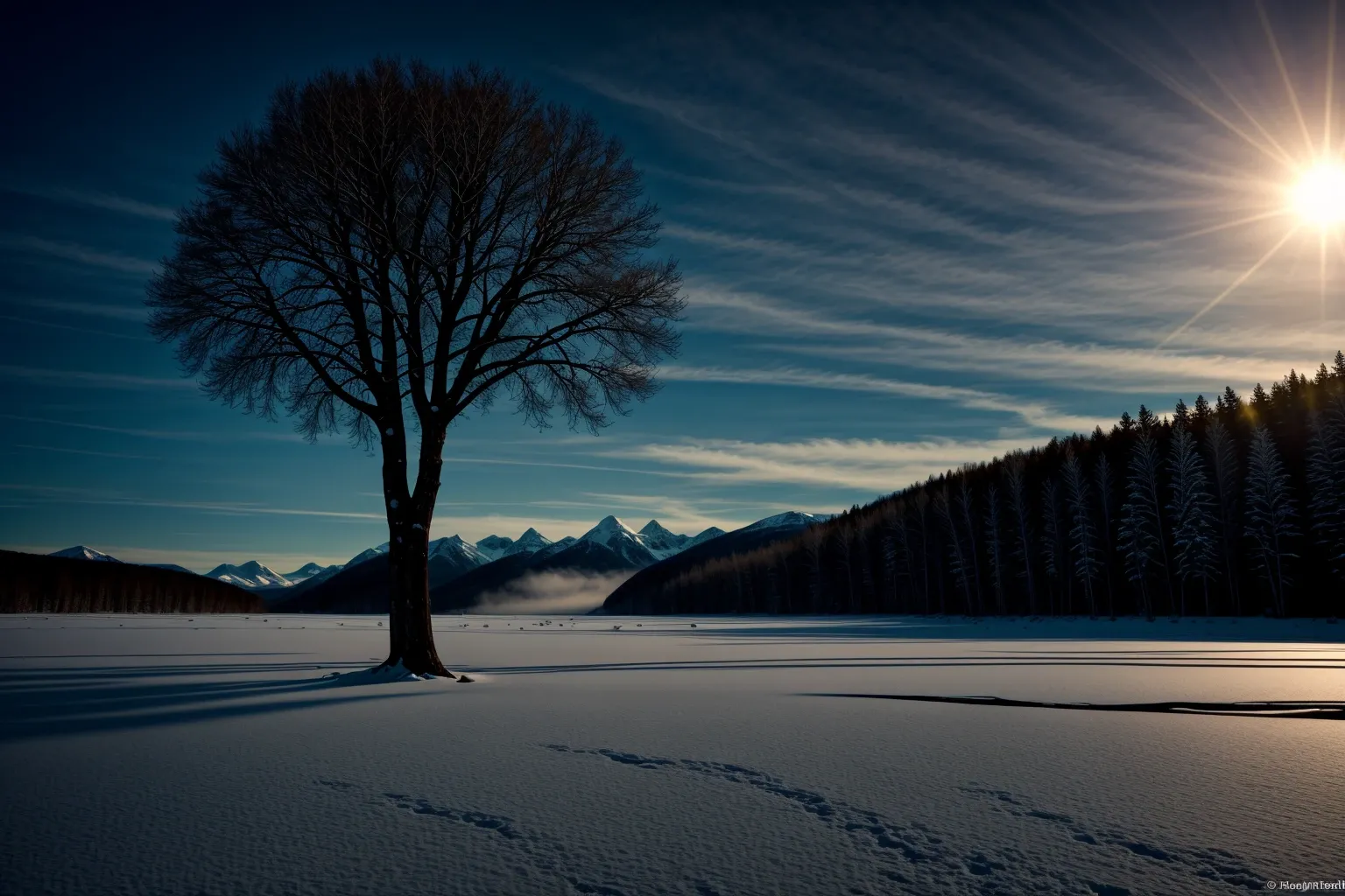 masterpiece, best quality, Cinematic photo of the image shows a scene from nature where drastic climate change is taking place. In the center of the composition, the Earth is observed, which begins to freeze and regain its original strength and vitality.

Around the planet, You can see vast landscapes covered in snow and ice. Huge glaciers stretch across the horizon, reflecting the light of a cloudy and greyish sky. the trees, that previously looked withered and lifeless, Now they stand strong, with its branches laden with frost.

As the Earth cools, a feeling of renewal and balance is perceived. Animals, who previously struggled to survive, They now move with confidence and grace through this new winter environment.. Little snowflakes fall gently, creating a serene and calm atmosphere.

In the center of the scene, The Earth appears to be pulsating with renewed energy, as if regaining its strength and rejuvenating after a period of imbalance. This image conveys a message of hope, showing that nature has the ability to regenerate and reclaim its balance, even in the face of the challenges of climate change. White sunlight, frontal.

, photograph, Animal Planet film, highres