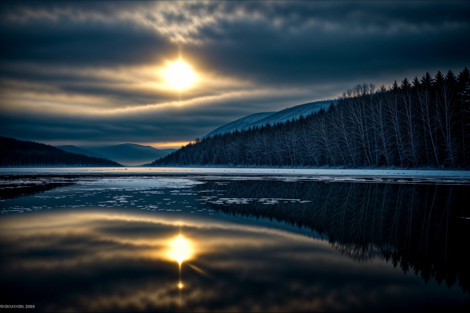 masterpiece, best quality, Cinematic photo of the image shows a scene from nature where drastic climate change is taking place. In the center of the composition, the Earth is observed, which begins to freeze and regain its original strength and vitality.

Around the planet, You can see vast landscapes covered in snow and ice. Huge glaciers stretch across the horizon, reflecting the light of a cloudy and greyish sky. the trees, that previously looked withered and lifeless, Now they stand strong, with its branches laden with frost.

As the Earth cools, a feeling of renewal and balance is perceived. Animals, who previously struggled to survive, They now move with confidence and grace through this new winter environment.. Little snowflakes fall gently, creating a serene and calm atmosphere.

In the center of the scene, The Earth appears to be pulsating with renewed energy, as if regaining its strength and rejuvenating after a period of imbalance. This image conveys a message of hope, showing that nature has the ability to regenerate and reclaim its balance, even in the face of the challenges of climate change. White sunlight, frontal. Enlightened Focus.

, photograph, Animal Planet film, highres