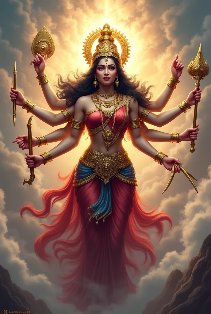 maa durga calligraphy design
