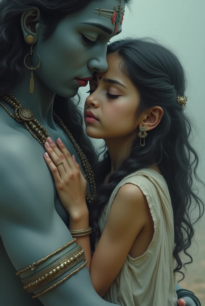 Pic with krishna name written raman on girl pic