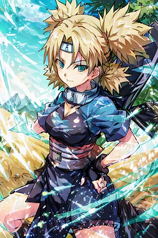 Temari, ready for battle,