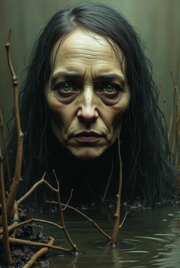 masterpiece, female, portrait photo of hagraven, ral-wtchz, whiteeyes, black hair, (white eyes), old, creepy, fantasy setting, good quality, detailed, <lora:Hagraven:0.85> <lora:whiteeyes_11:1.2> <lora:old_witch_ral-wtchz-sd15:0.4>