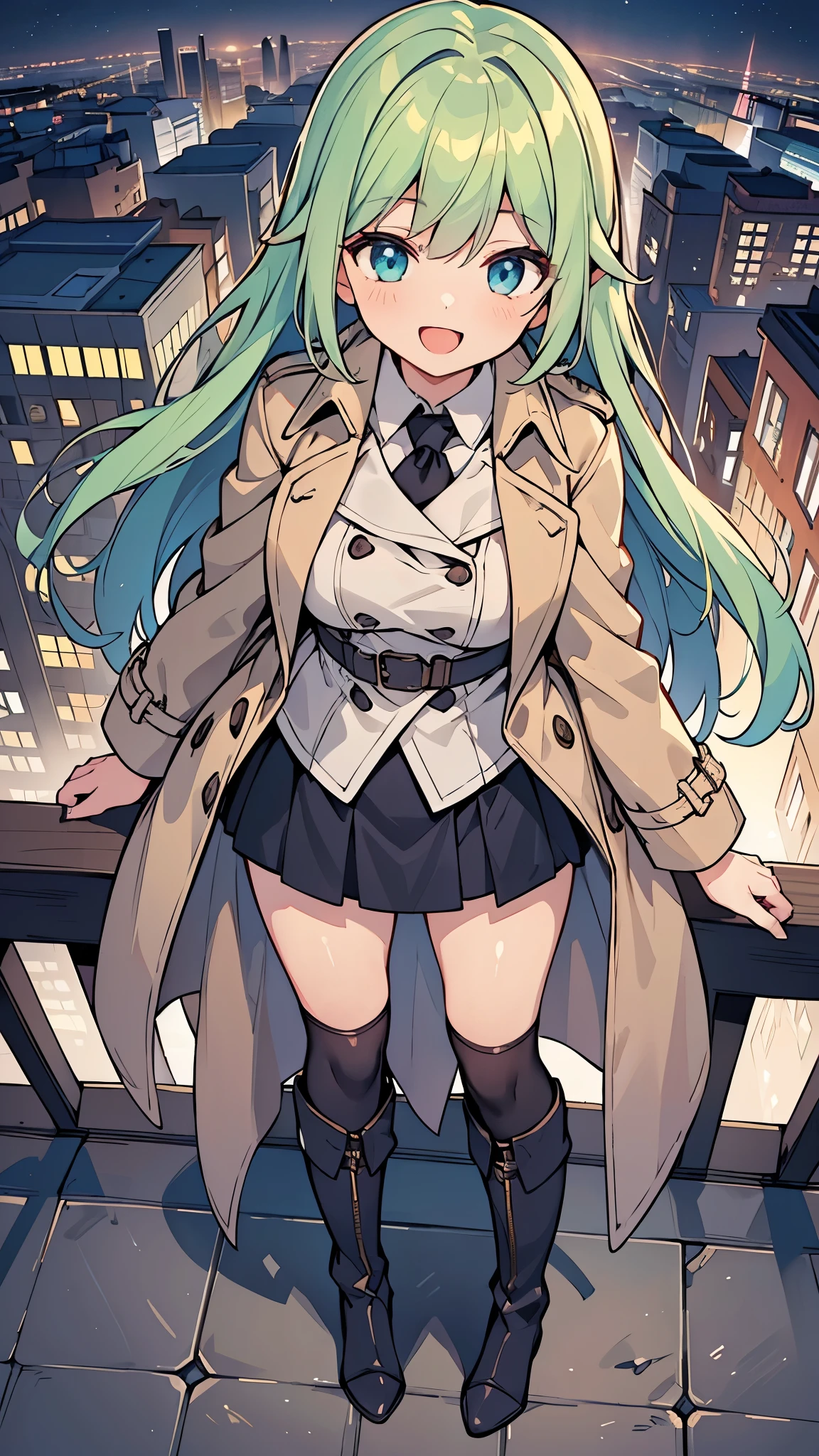 1 masterpiece, full details, 4k quality, 1 girl, mature woman, magic girl, solo, , perfect face, the most beautiful girl of the world, ((full body)), ((standing)), big breast, heavy breast, standing , ((trembling)), glasses, knee high boots, leg warmers, ((high waisted skirt)), ((pencil_skirt)), ((bikini top only)), tight black bikini top, black sailor collar, black sailor collar), ((black thigh-high stockings)), blue scarf, boots, , green skirt, green heels boots, sleeves past wrists, puffy sleeves, ((long jacket)), open jacket, heart shaped pupils, long blonde hair, curly hair, big hair drill, smile, ((simple_background)), white_background, alone background, anime style.
