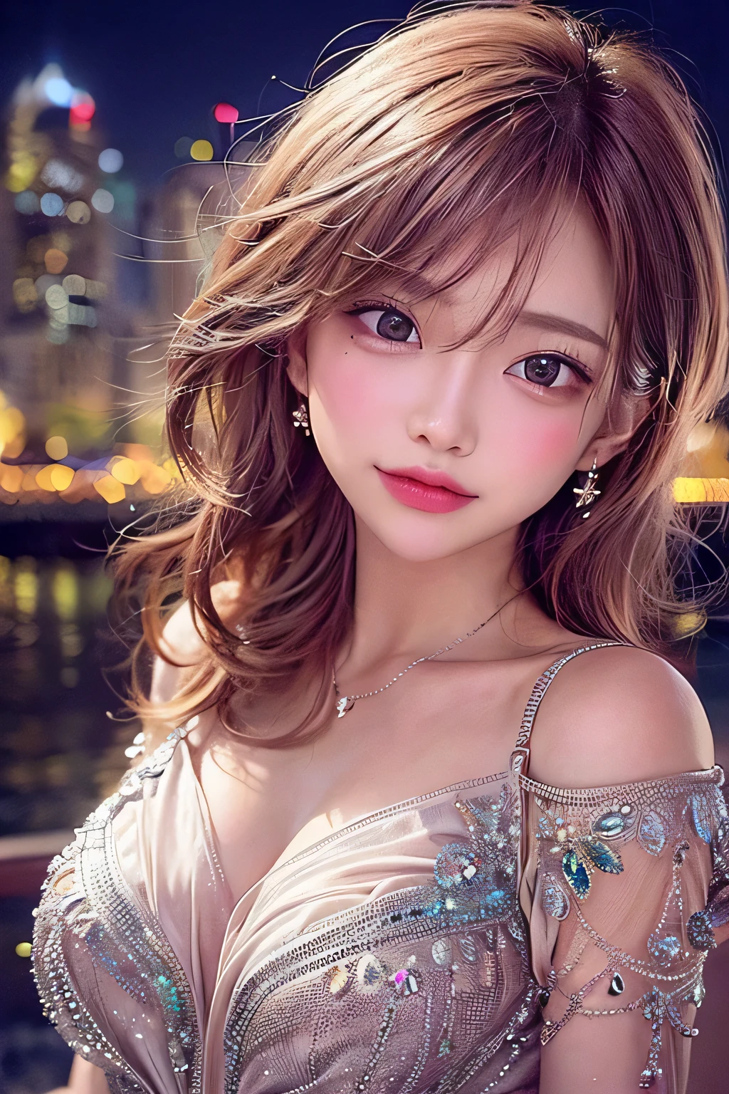 ulzzang -6500-v1.1, (Raw foto:1.2), (Photorealsitic:1.4), a beautiful detailed girl, extremely detailed eye and face, Beautiful detailed eyes, Ridiculous, Unbelievably ridiculous, huge filesize, ultra-detailliert, hight resolution, ighly detailed, top-quality, masterpiece,, ((Slender figure with big breasts)),gravure, ighly detailed, nffsw, unification, 8kwall paper, splendid, finely detail, masterpiece, top-quality, Highly detailed ticker uniform、8K、wall-paper, Light on the Face、电影灯光、24-year-old girl、((Body type of slender model))、((dynamicposes)))、(A big smile)、(Transcendent Beautiful Girl)、(Random hairstyle)、())、Whole human body、stick out buttocks、Depicted mainly on the buttocks、Big buttocks with tension、I can see the cleavage、I can't wear underwear、Japan commuter trains、Inside a crowded train、Shake Back View、no panty、Exposed genitals、