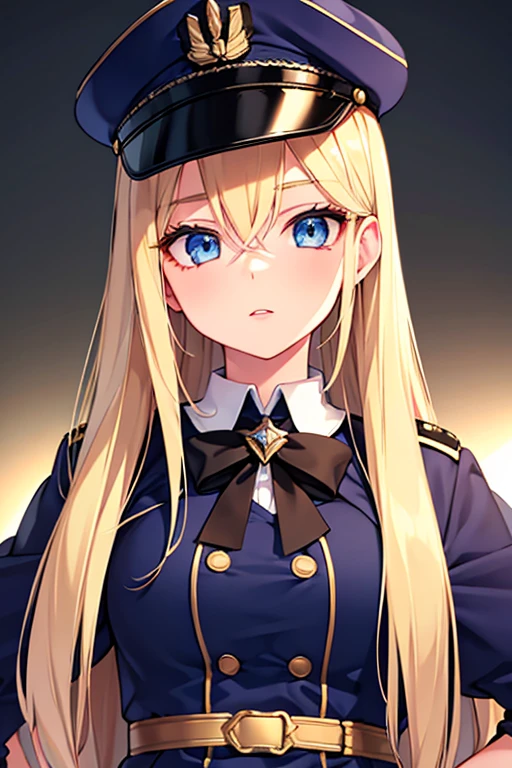 1girl, cute, military lolita, military cap, lolita clothes, long blonde hair, blue eyes, full body, detailed face, highly detailed, extremely detailed eyes and face, long eyelashes, beautiful detailed lips, intricate details, detailed skin texture, high quality, 8k, ultra-detailed, photorealistic, professional, studio lighting, vivid colors, cinematic lighting, dramatic lighting, colorful, whimsical,